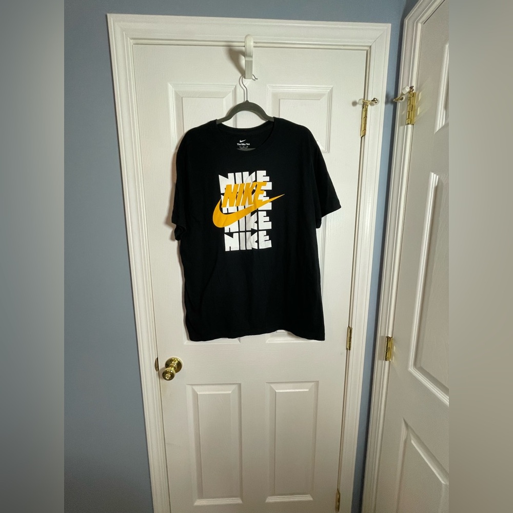 Nike Black Tee with Yellow, Balck and White Accents